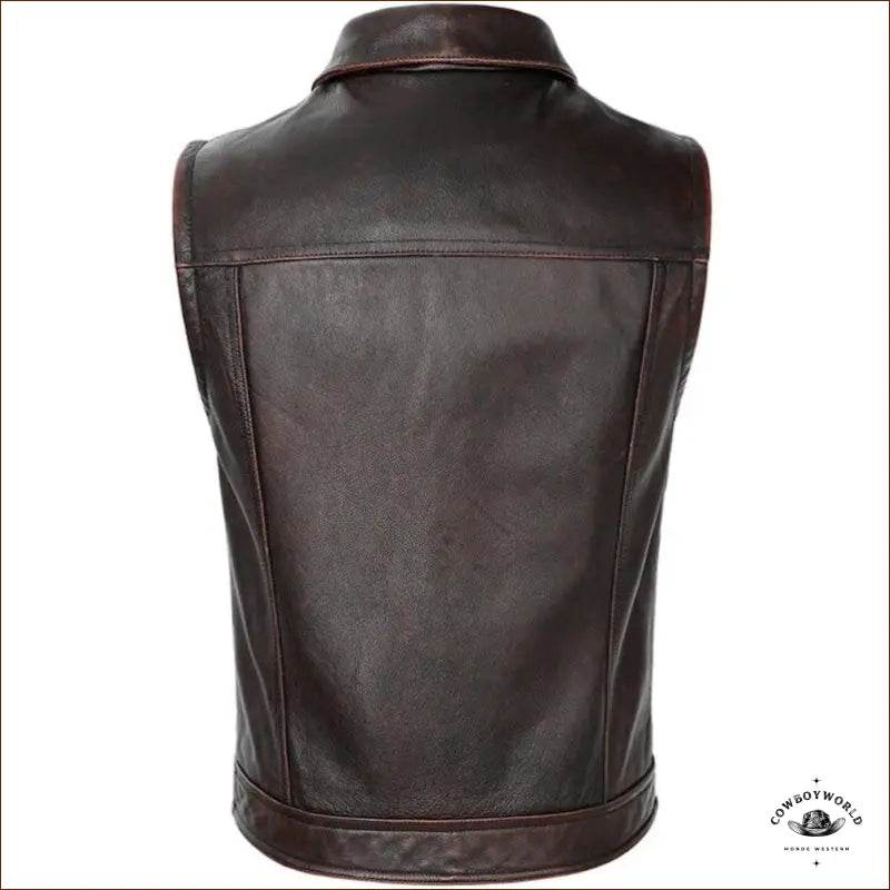 Gilet Western Cuir