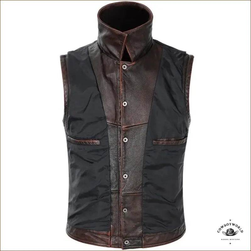 Gilet Western Cuir - Cowboy World