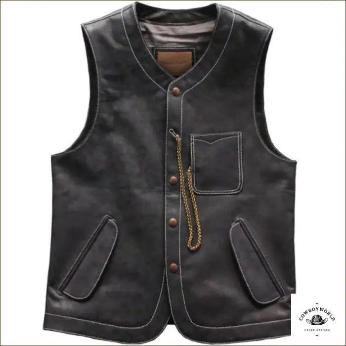 Gilet Western Noir