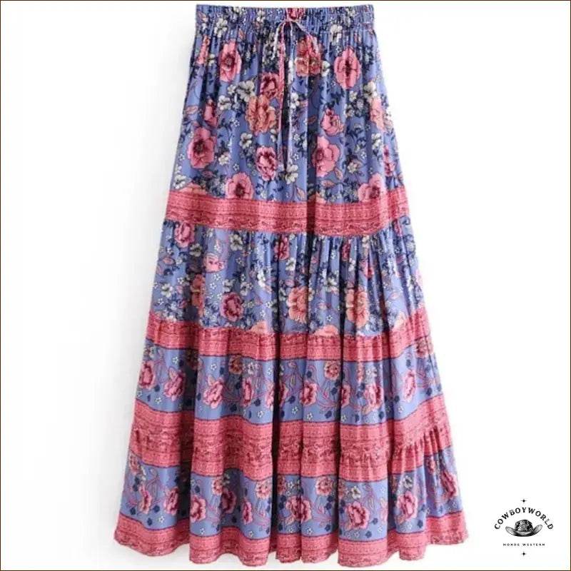 Jupe Country Western à Fleurs - Cowboy World