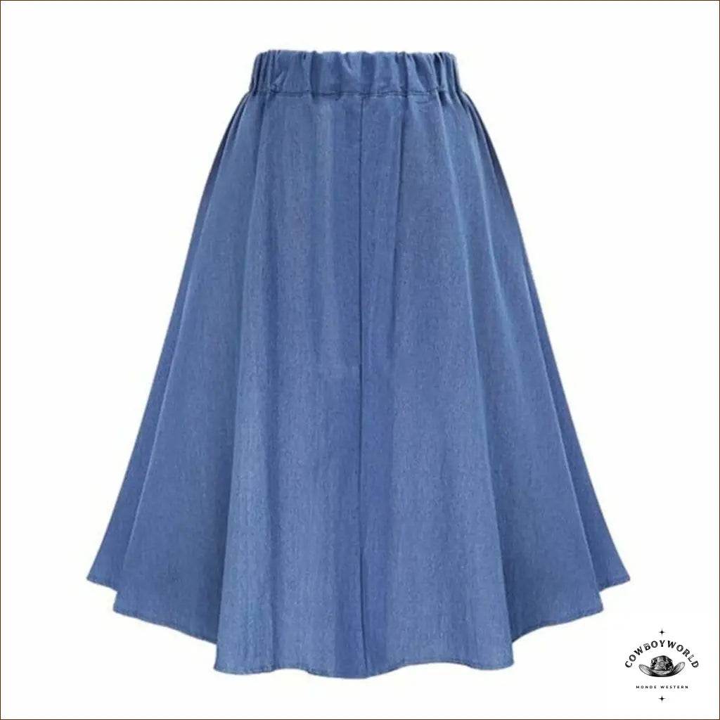 Jupe Longue Jeans Style Western - Cowboy World