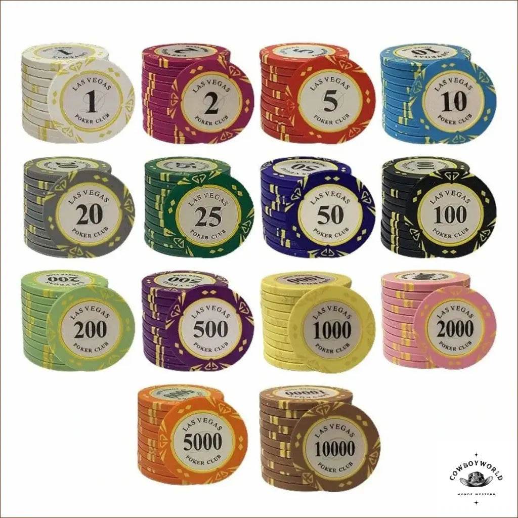 Lots de Jetons de Poker - Cowboy World