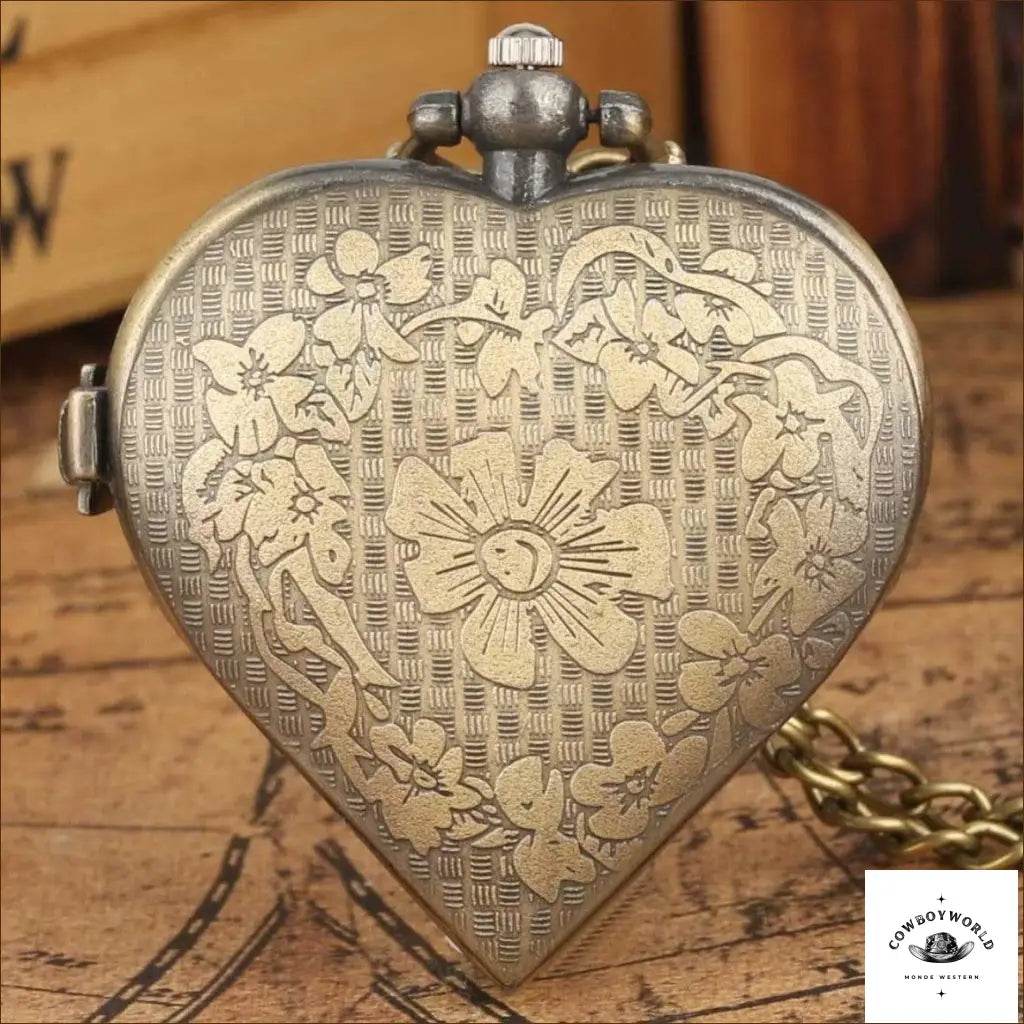 Montre à Gousset Cœur - Cowboy World