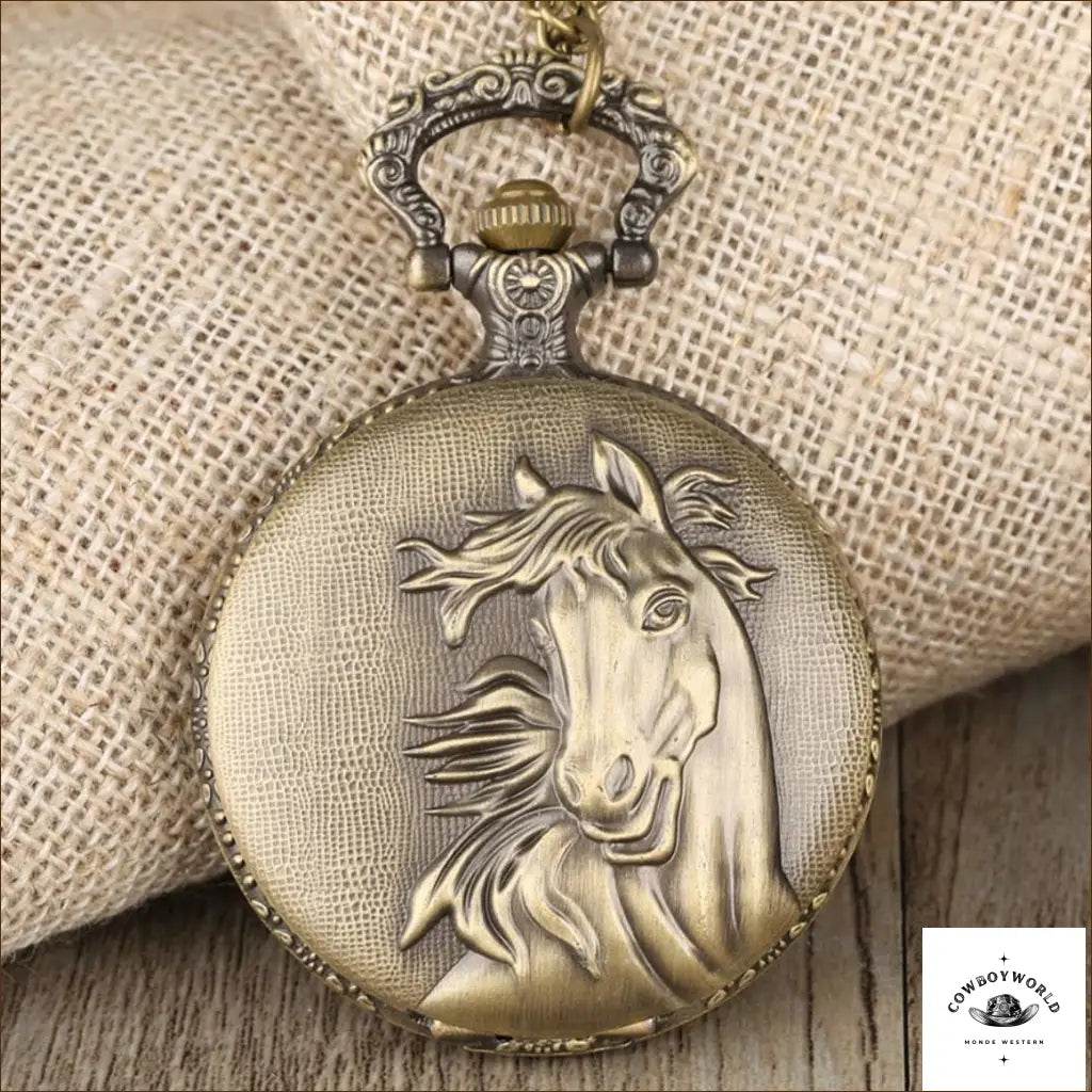 Montre à Gousset Dorée - Cowboy World
