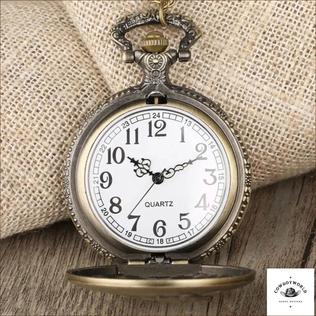 Montre à Gousset Dorée - Cowboy World