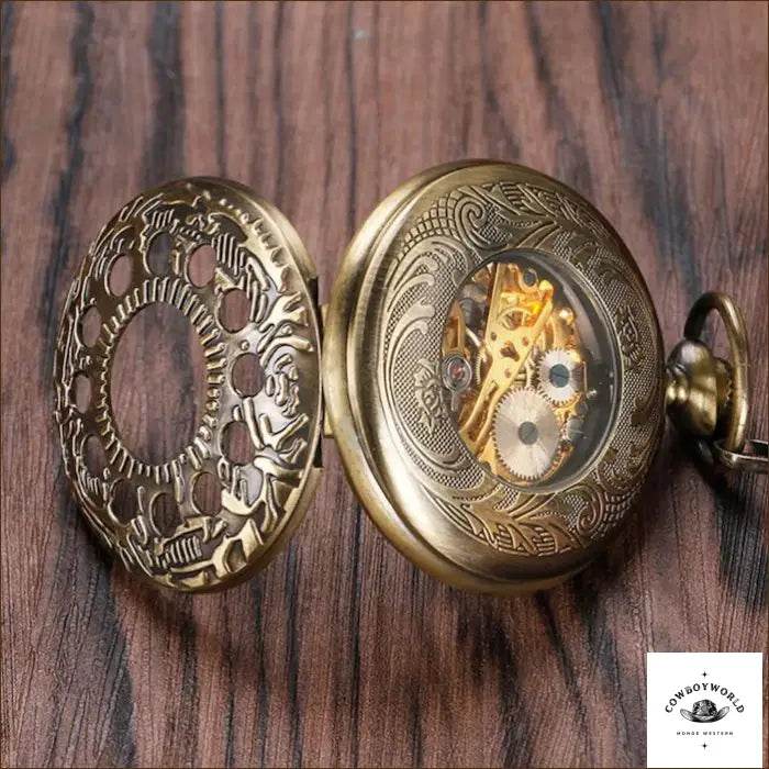 Montre à Gousset Mécanique à Clapet - Cowboy World