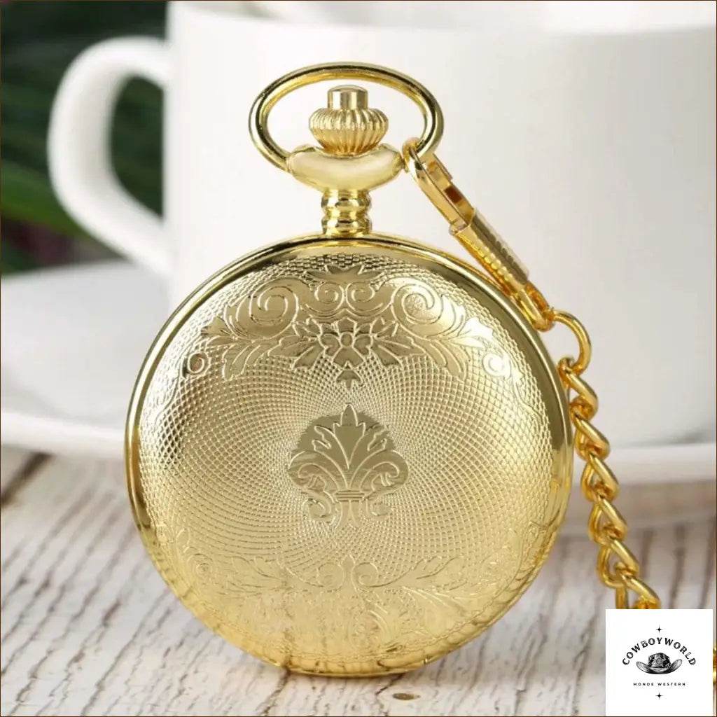 Montre à Gousset Mécanique Style Or - Cowboy World