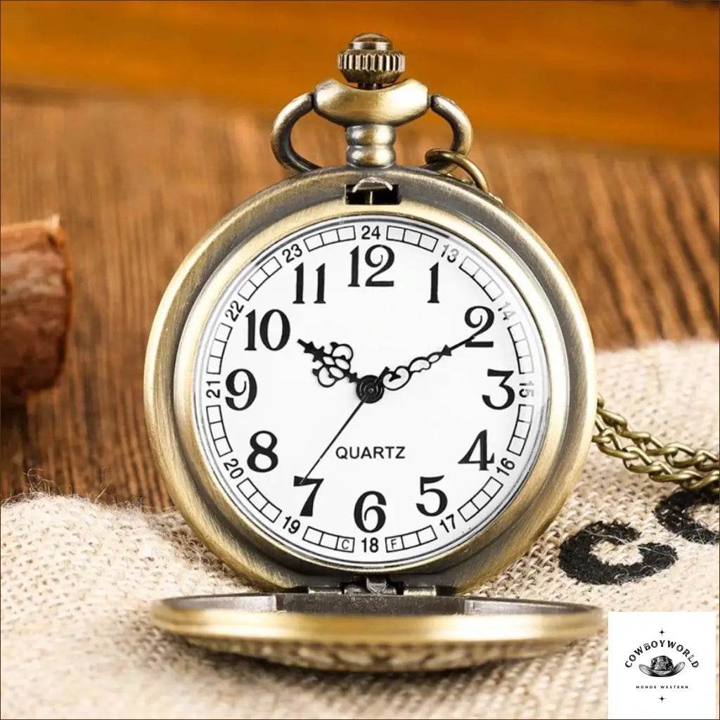 Montre à Gousset Motifs Amérindiens - Cowboy World