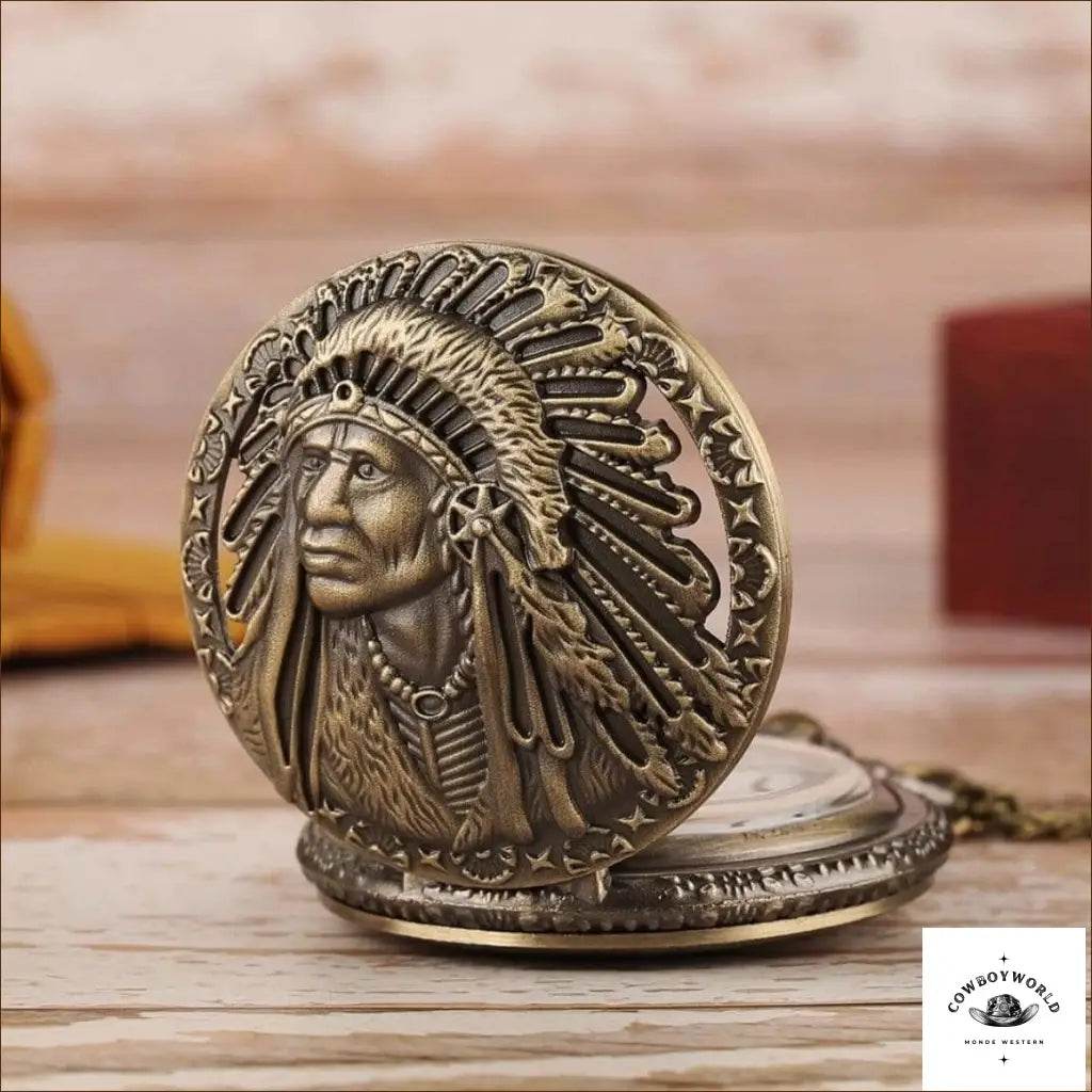 Montre de Poche Indien - Cowboy World