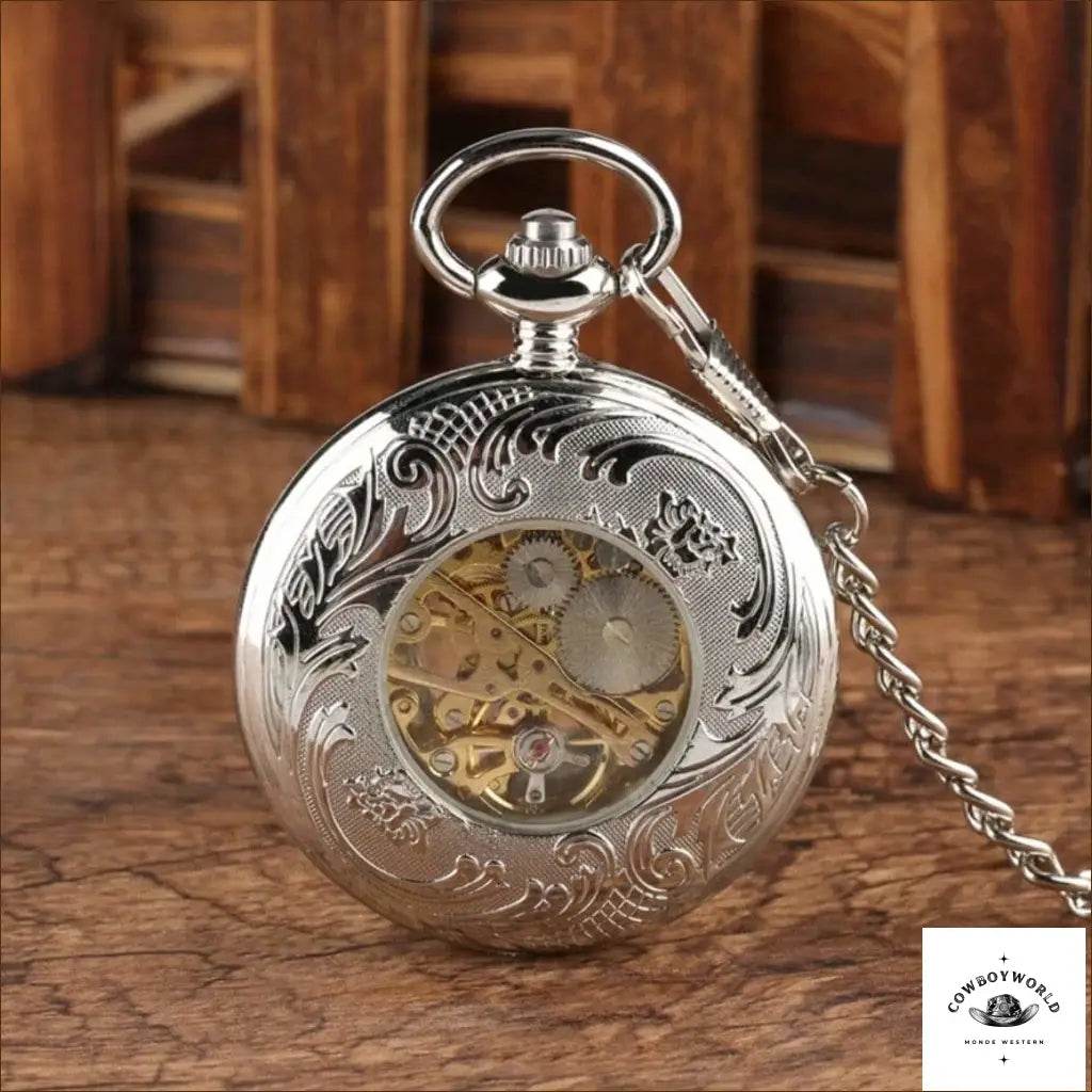 Montre de Poche Mécanique Homme - Cowboy World