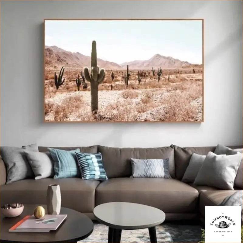 Peinture de Western Cactus - Cowboy World