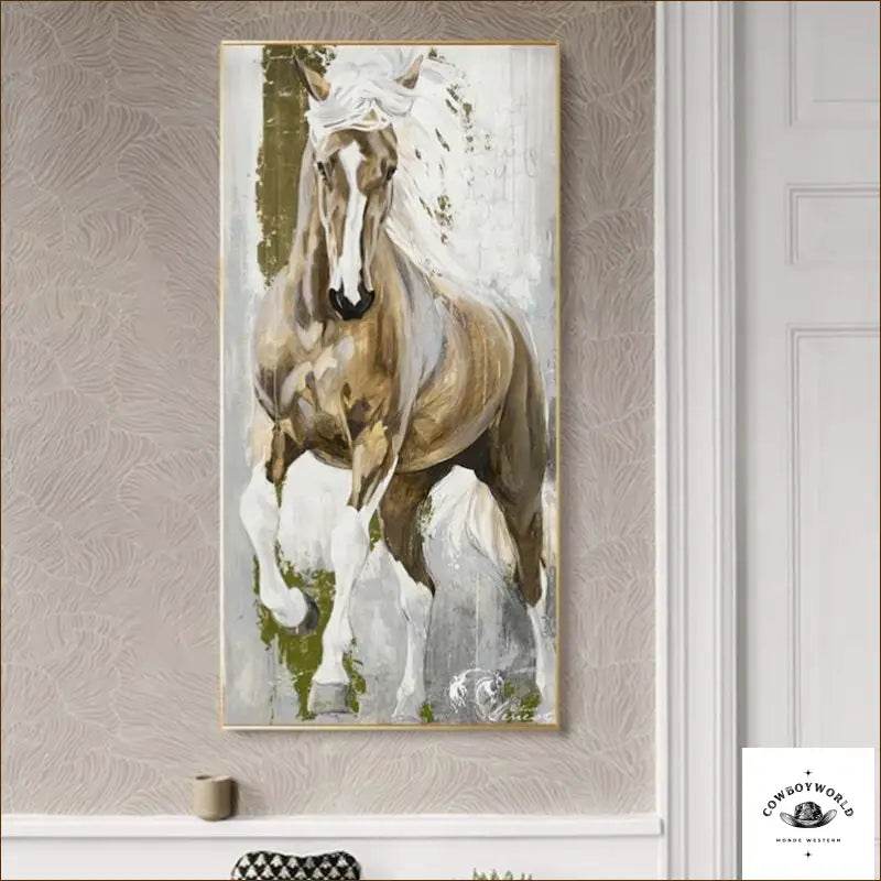 Peinture Tableau Cheval - Cowboy World