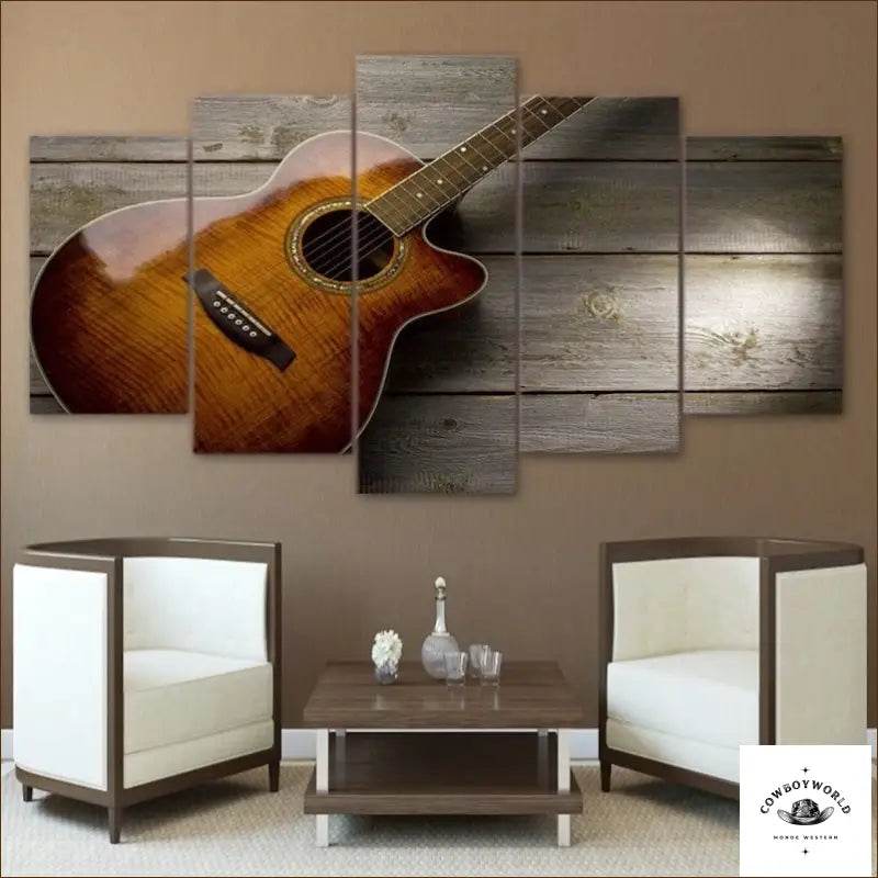 Peinture Western Guitare - Cowboy World