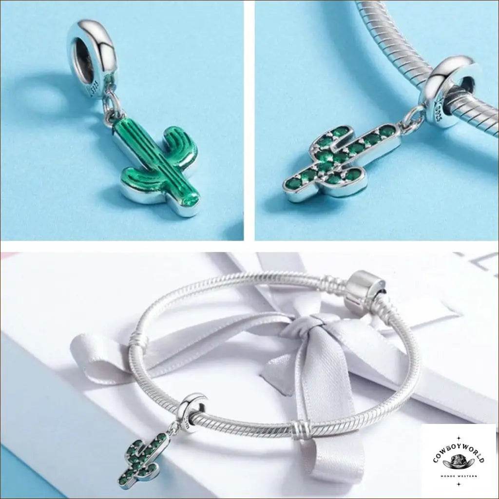 Pendentif Cactus (Argent) - Cowboy World