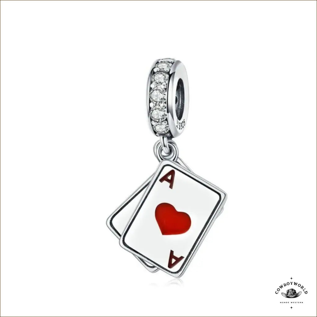 Pendentif Carte Poker (Argent)