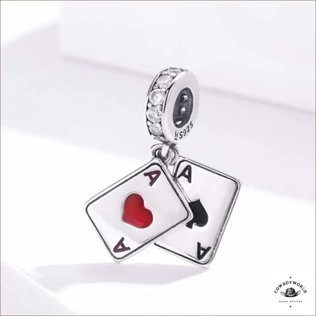 Pendentif Carte Poker (Argent)