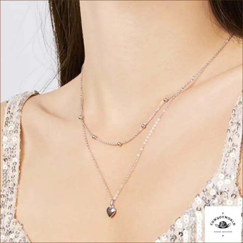 Pendentif Cœur Country (Argent) - Cowboy World
