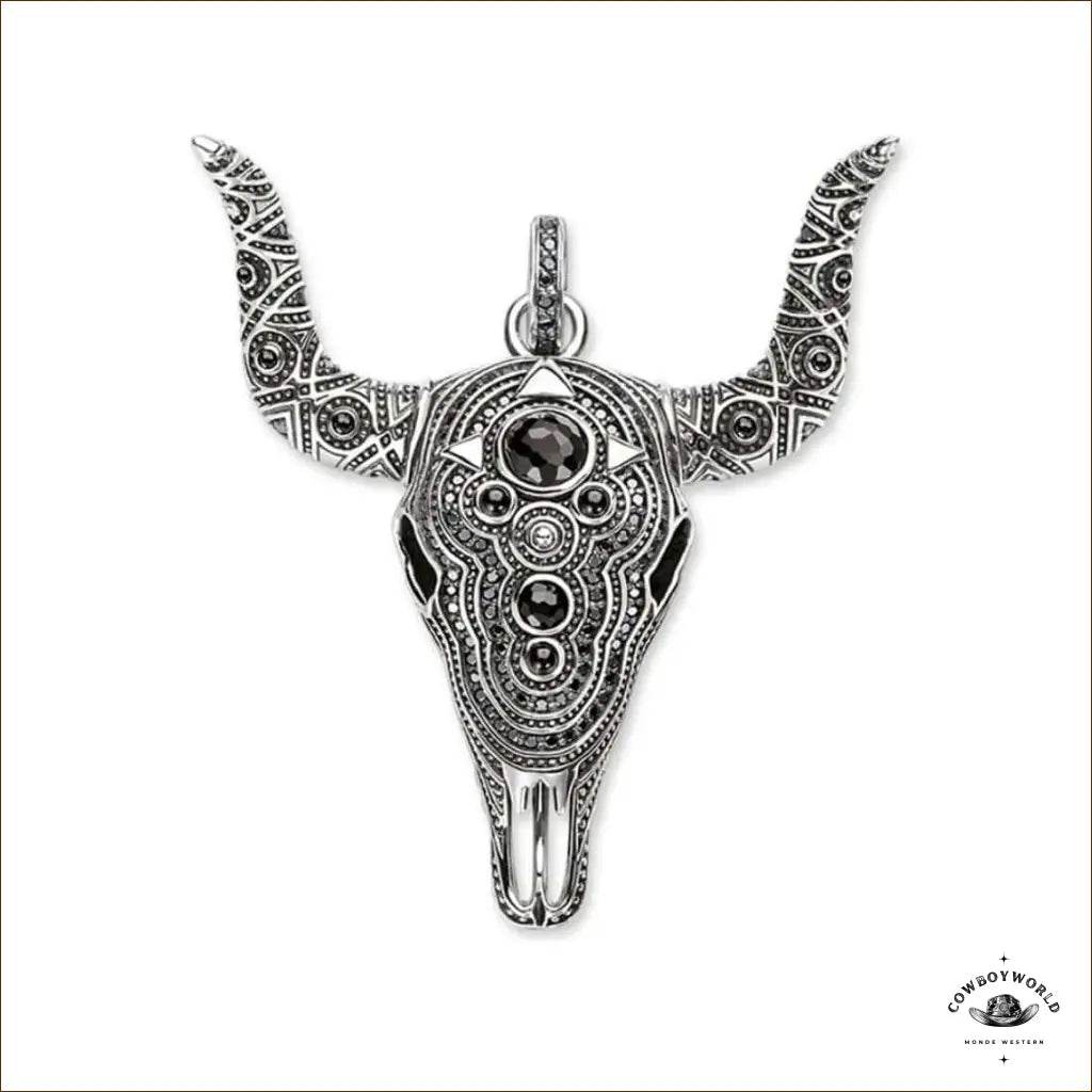 Pendentif Crâne de Buffle - Cowboy World