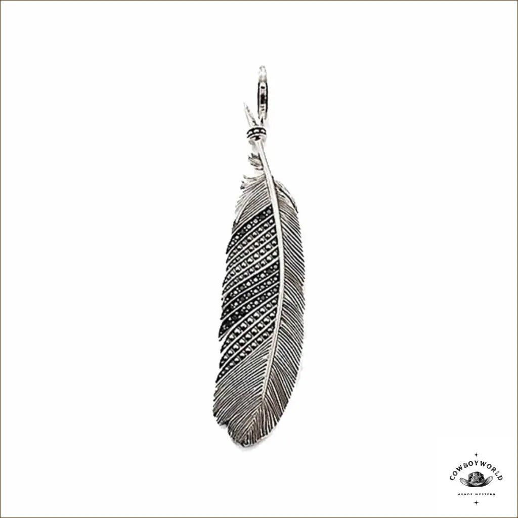 Pendentif Plume Femme (Argent)