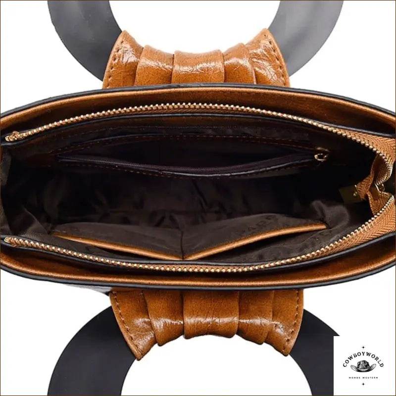 Petit Sac Cuir Fleur - Cowboy World