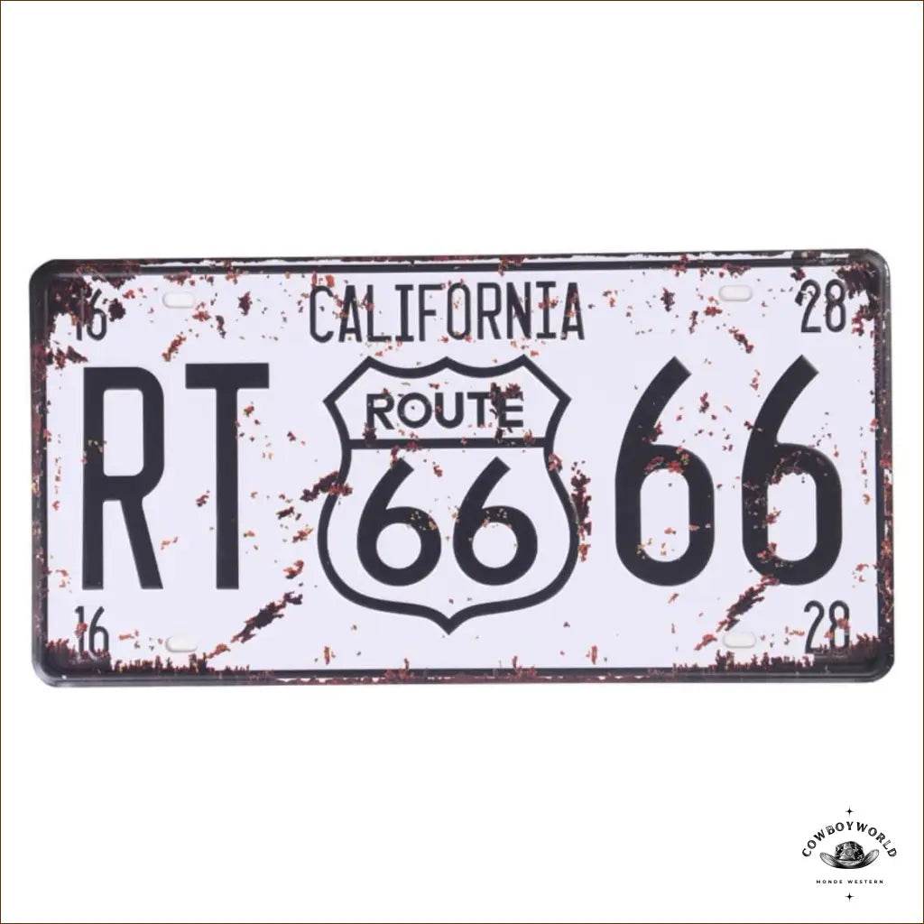Plaque Métal California Vintage - Cowboy World