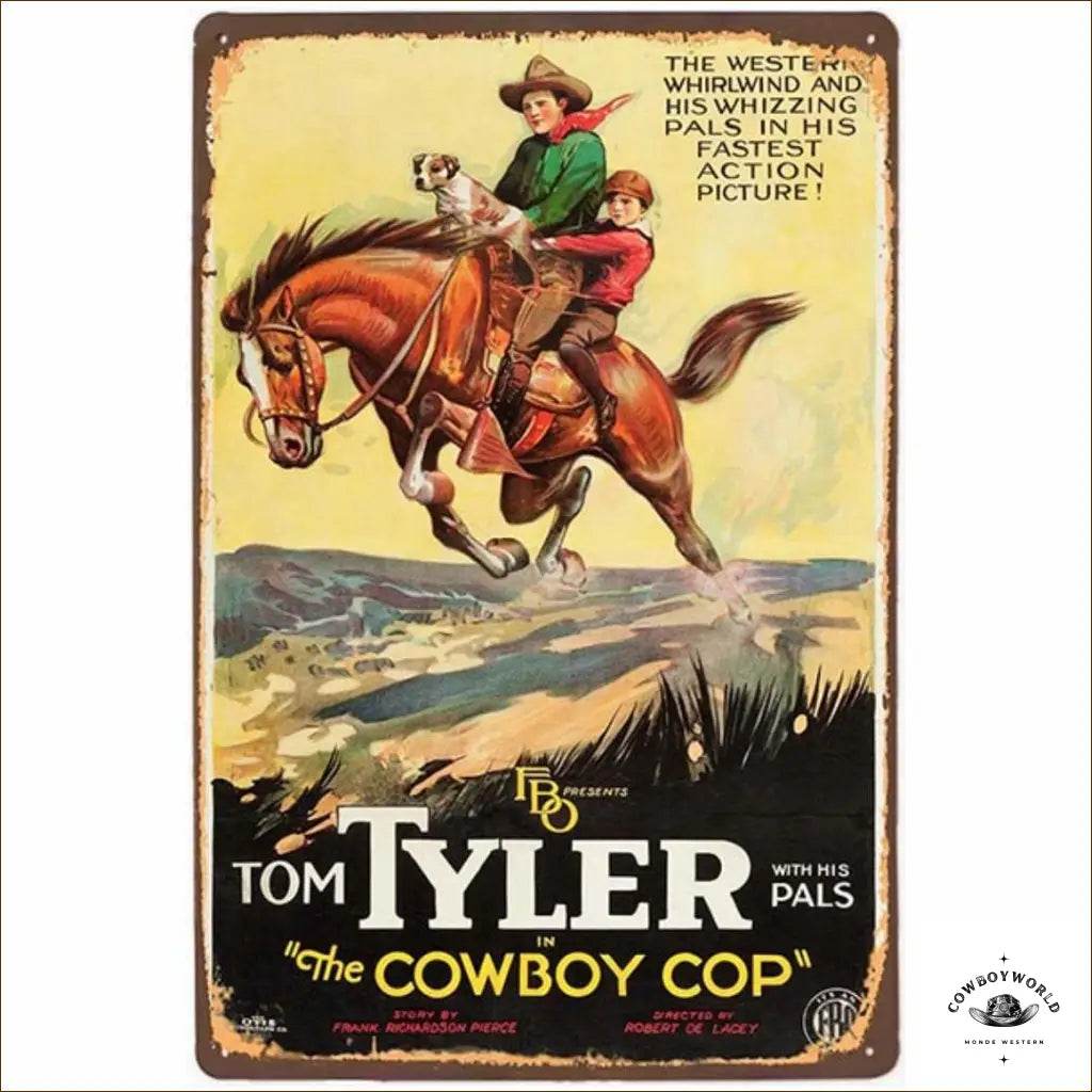 Plaque Métal Tom Tyler - Cowboy World