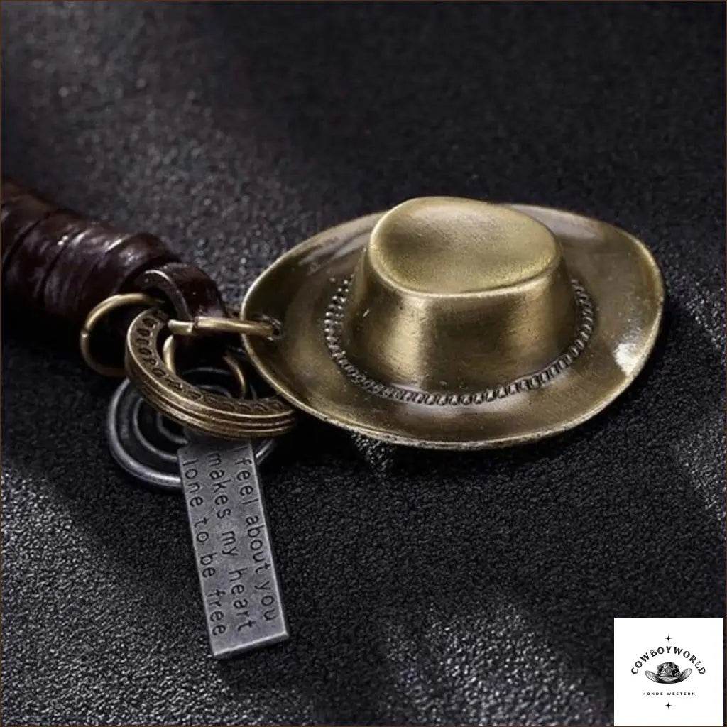 Porte-Clef Western Chapeau de Cowboy Rétro - Cowboy World