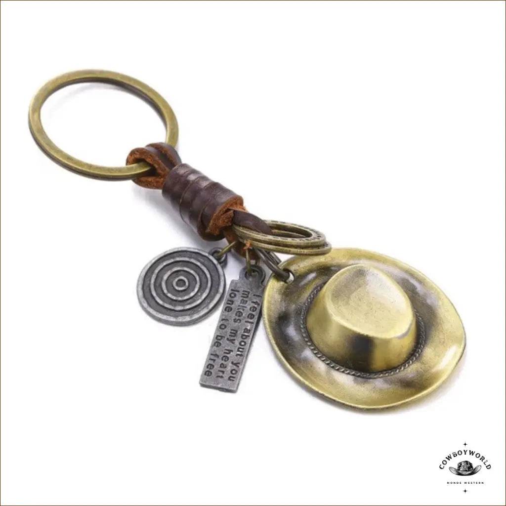 Porte-Clef Western Chapeau de Cowboy Rétro - Cowboy World