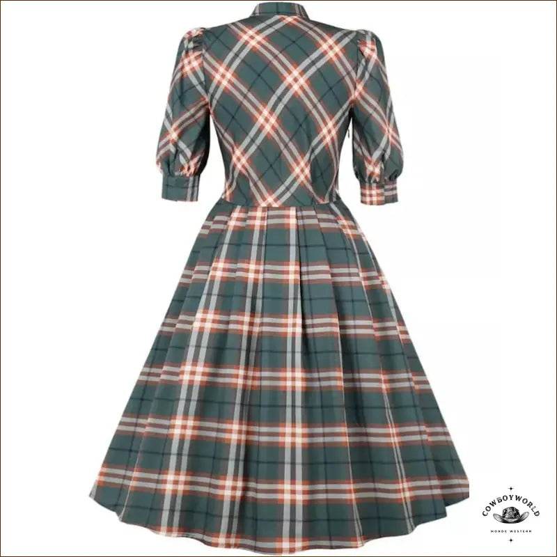 Robe de Soirée Western à Carreaux - Cowboy World