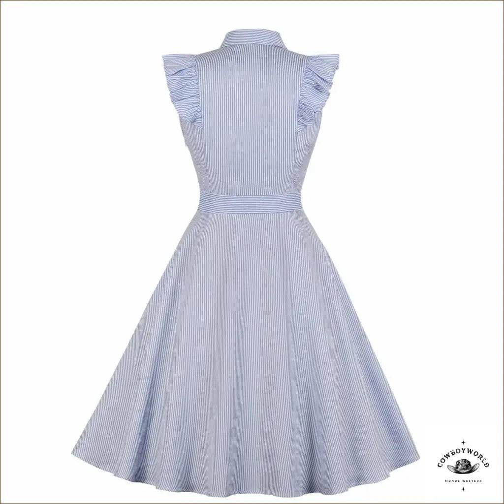 Robe Longue Bleu Western - Cowboy World