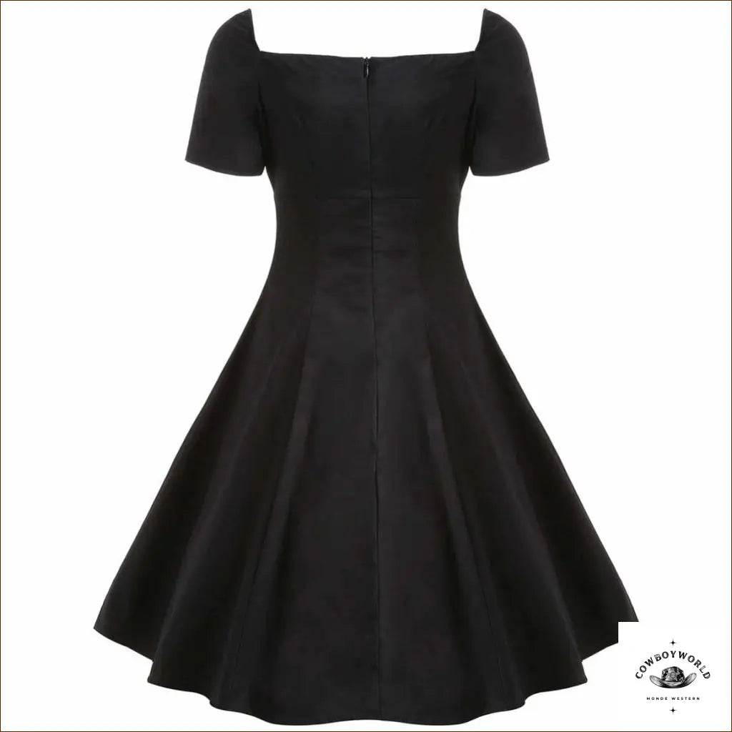 Robe Longue Western Rouge et Noire - Cowboy World