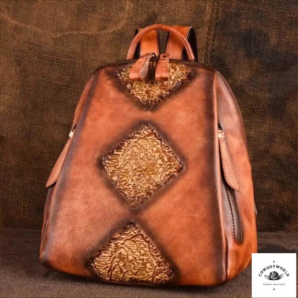 Sac à Dos Fleur Cuir - Cowboy World