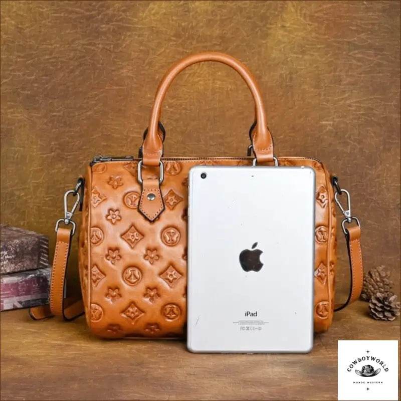 Sac à Main Cuir Floral - Cowboy World