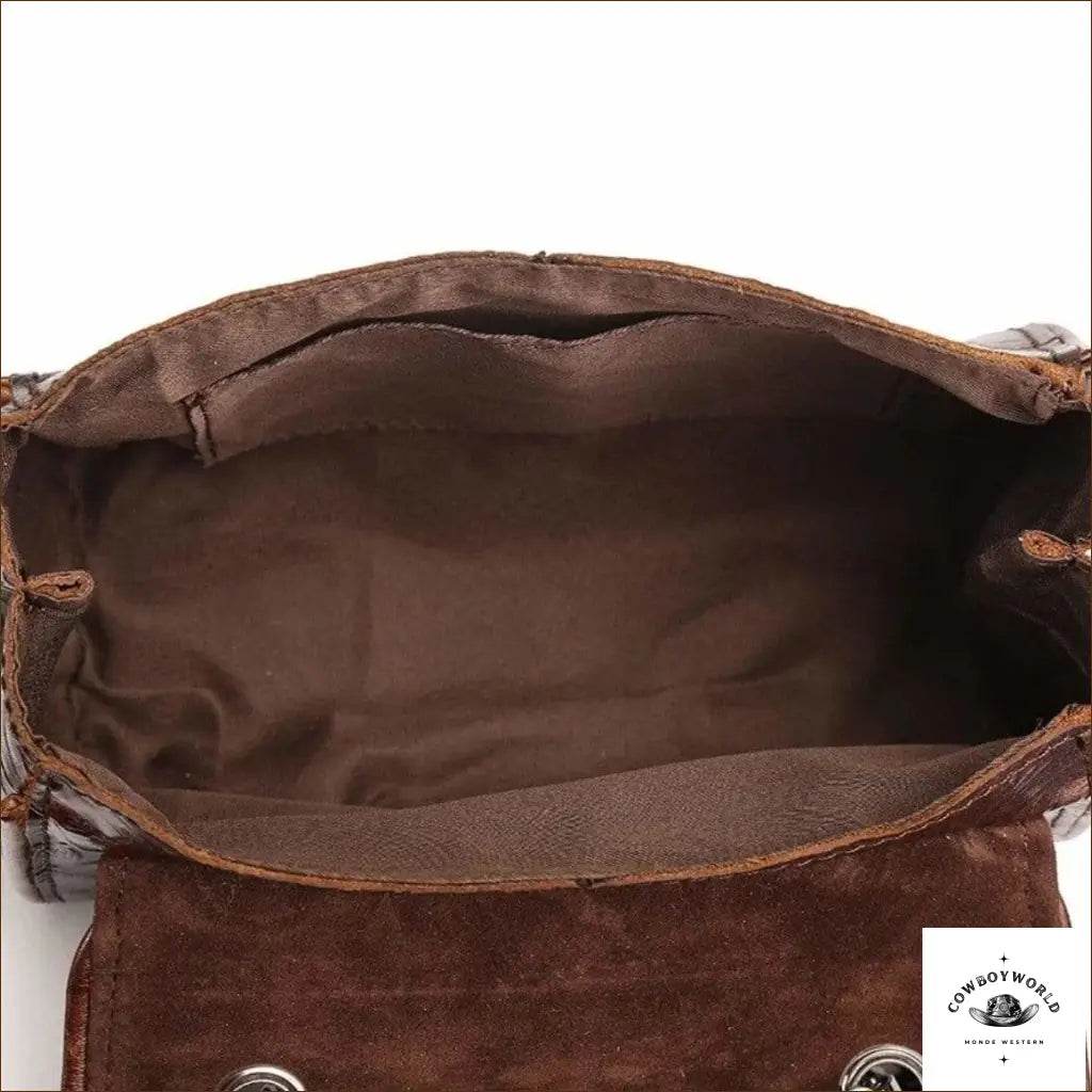 Sac Avec Fleur en Cuir - Cowboy World