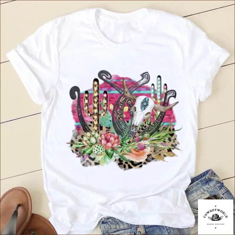 T-Shirt Country Flowers - Cowboy World