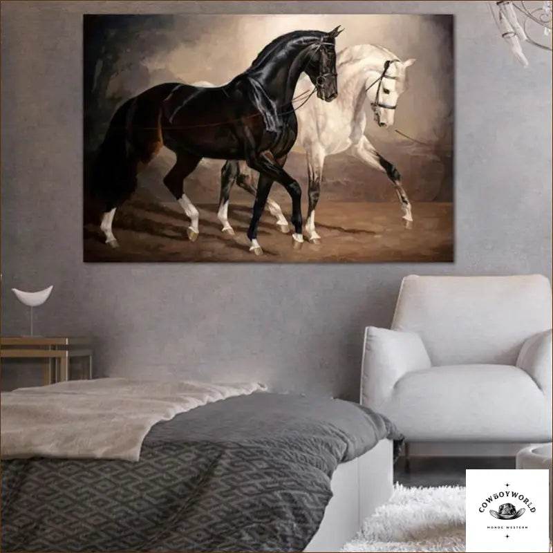 Tableau Avec Des Chevaux - Cowboy World