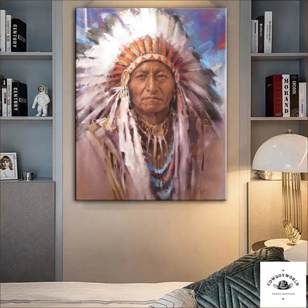 Tableau Chef Amérindien - Cowboy World
