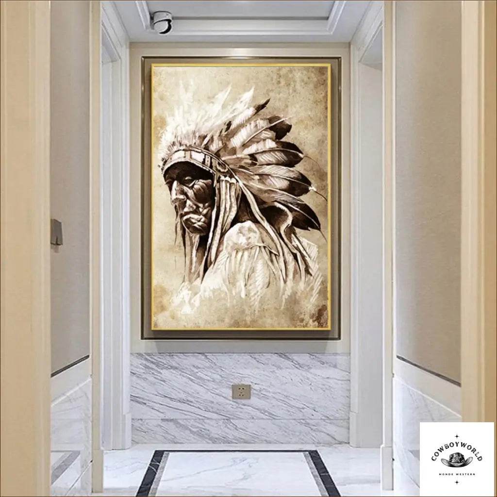 Tableau Chef de Tribu - Cowboy World