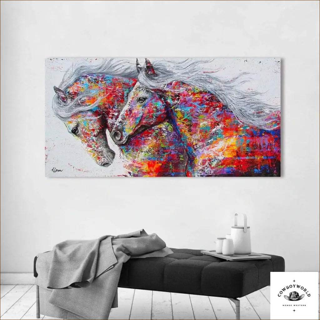 Tableau Cowboy Chevaux - Cowboy World
