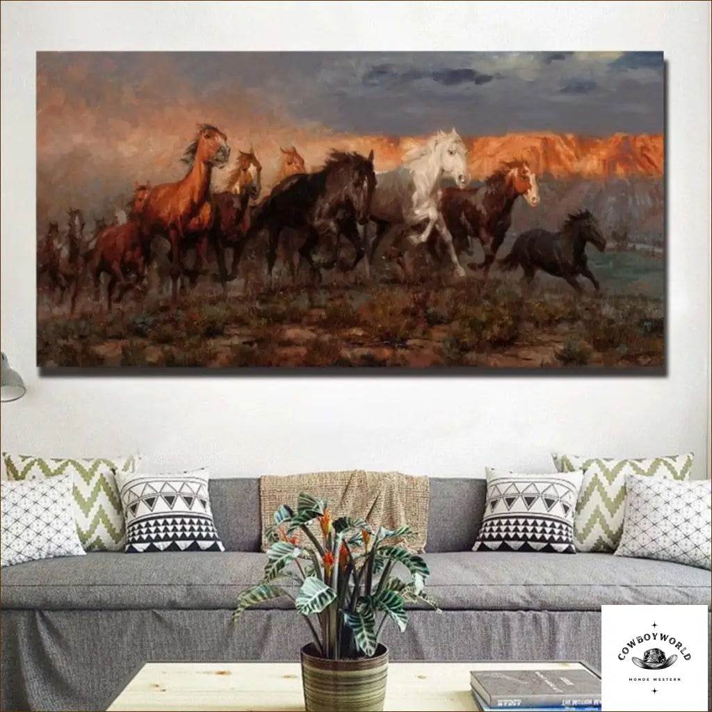 Tableau Cowboy Montana - Cowboy World