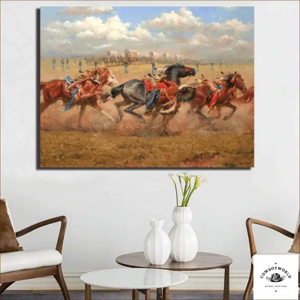 Tableau Cowboys et Indiens - Cowboy World