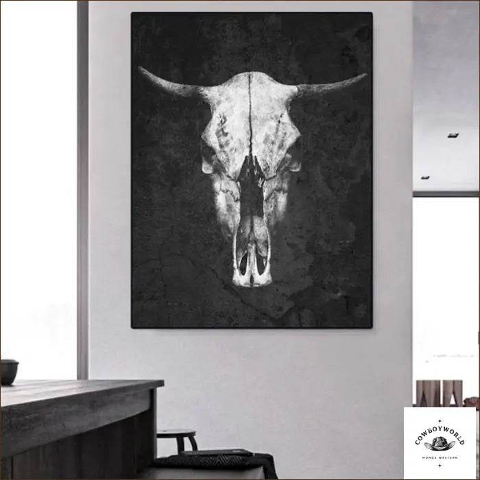 Tableau Crâne de Buffle - Cowboy World