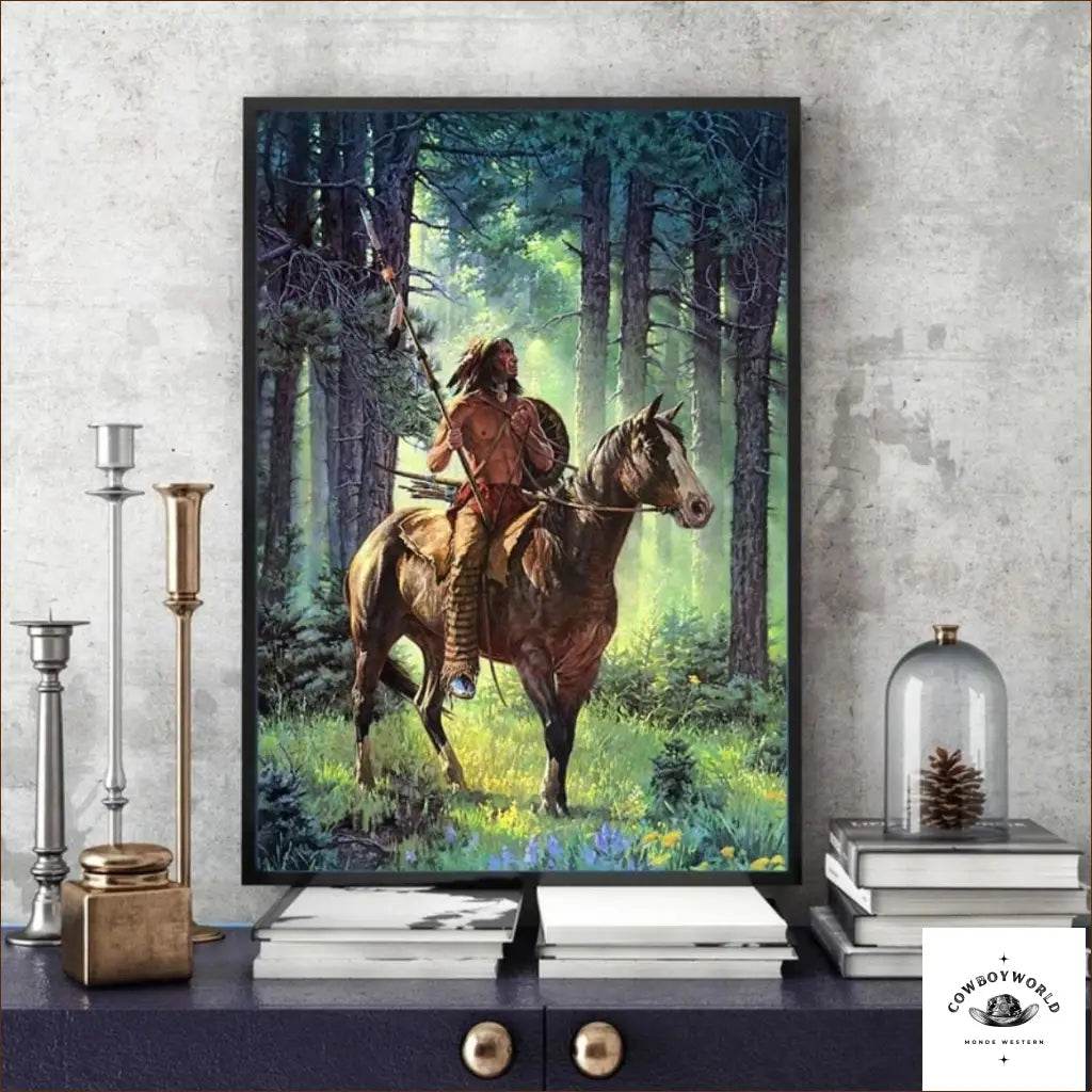Tableau de Décoration Amérindien - Cowboy World
