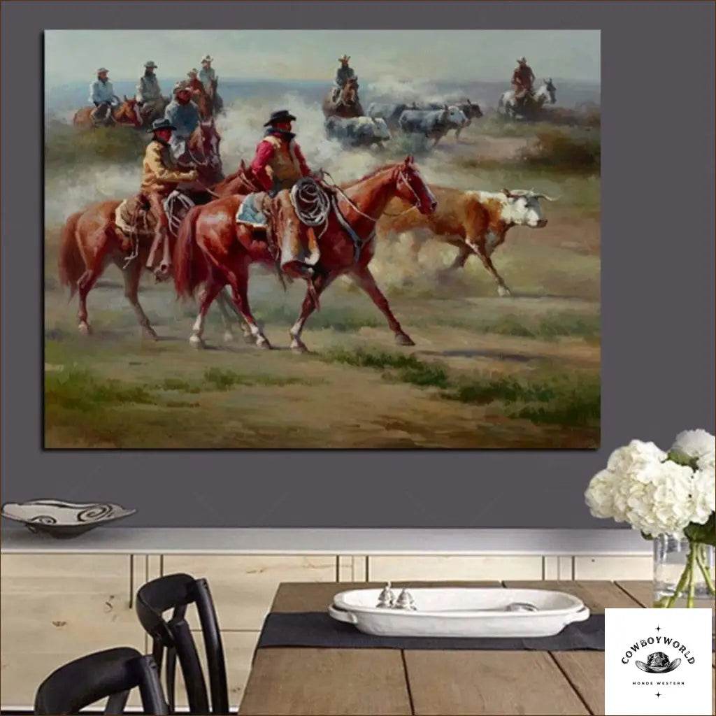 Tableau de Western Cowboy Art - Cowboy World