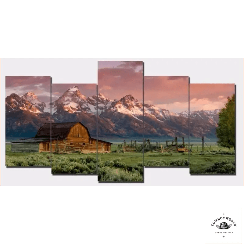 Tableau de Western Les Rocheuses - Cowboy World