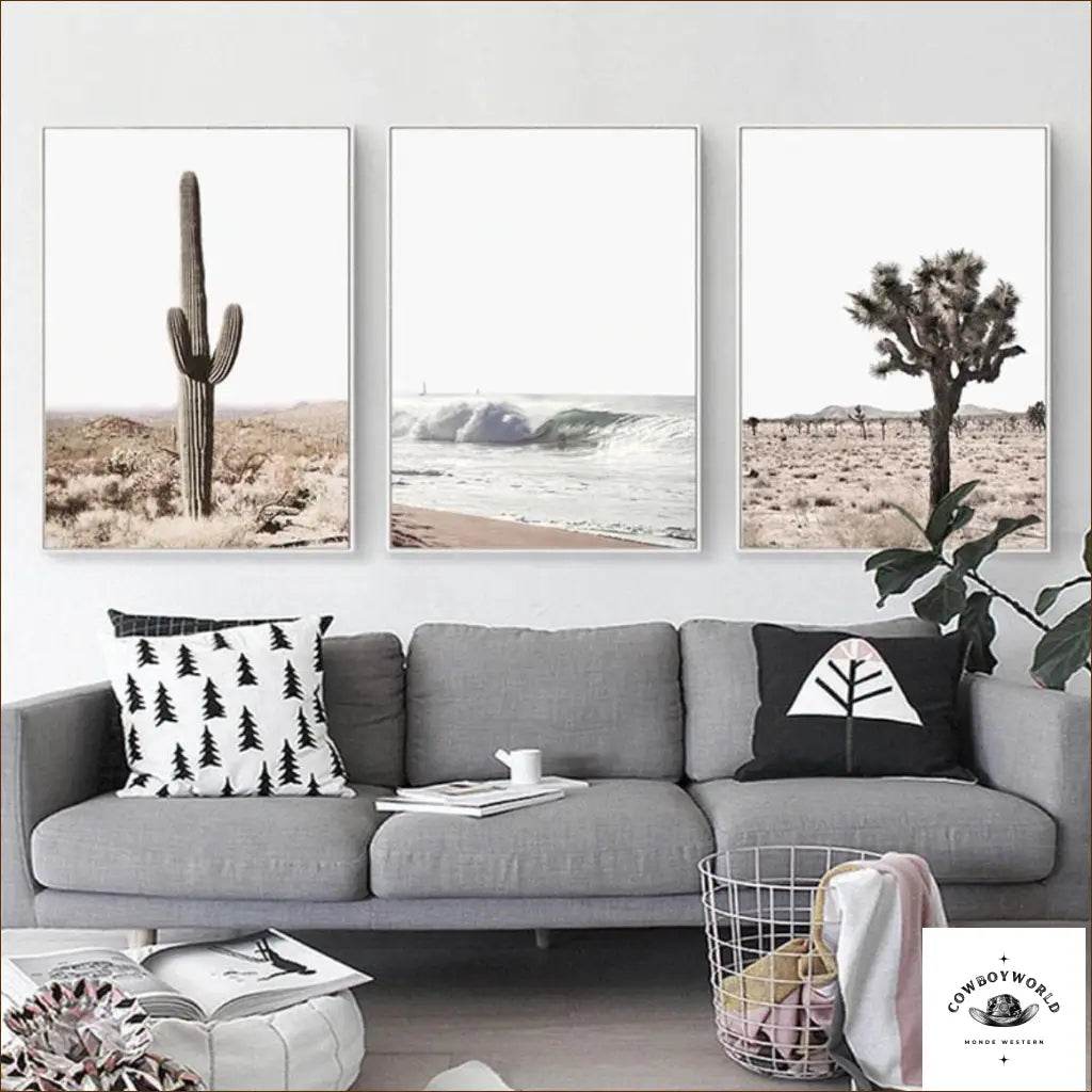 Tableau Far West Cactus - Cowboy World