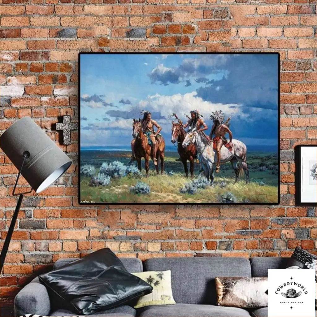 Tableau Indiens des Plaines - Cowboy World