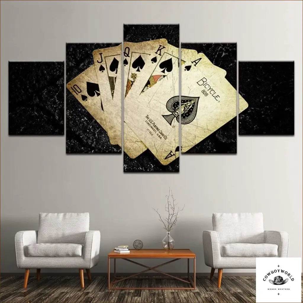 Tableau Jeu de Carte - Cowboy World