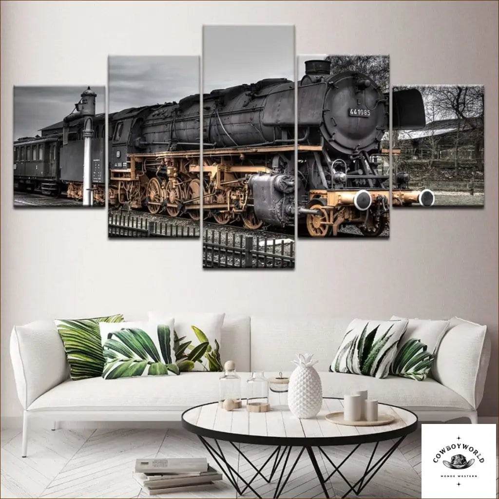 Tableau Locomotive à Vapeur - Cowboy World