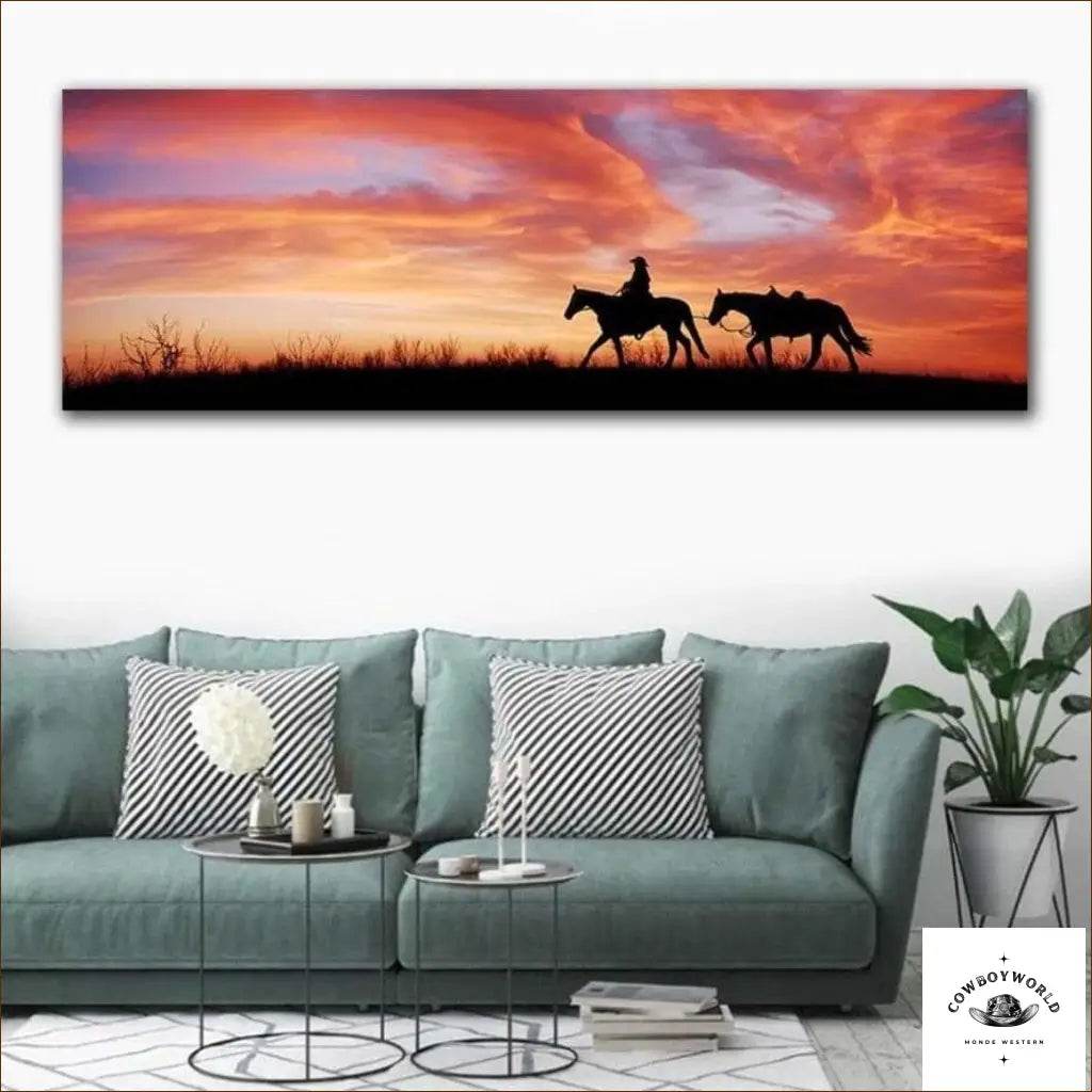 Tableau Paysage Western - Cowboy World